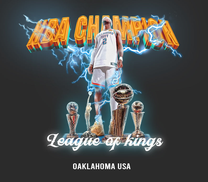 League of Kings SGA NBA Champions season 2025 semi Oversize T shirt Black