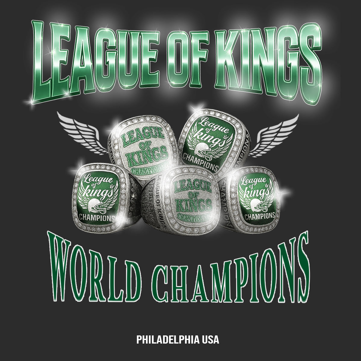League of Kings World Champions T Shirt Black