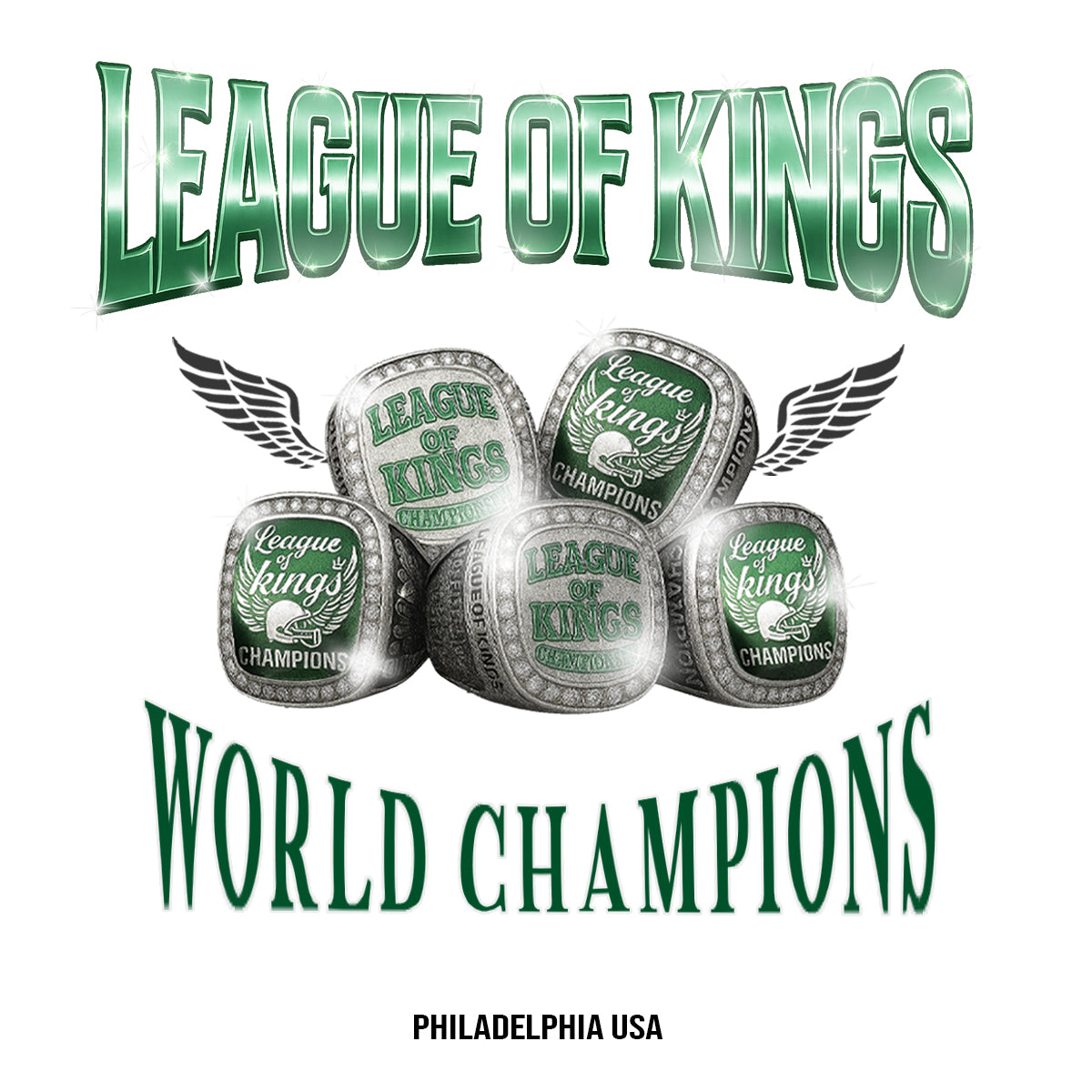 League of Kings World Champions T Shirt White
